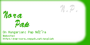 nora pap business card